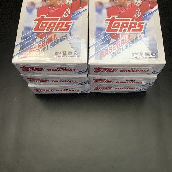 2021 Topps Baseball Series 1 Hanger Box 67 Cards Factory Sealed (Lot Of 6) NEW - Picture 7 of 9